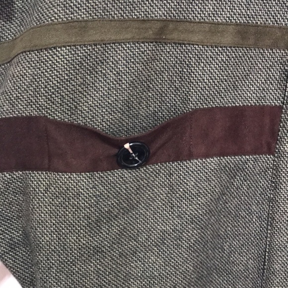 SUGAR Lips wool blend tweed button front cardigan poncho size Medium - Picture 4 of 11